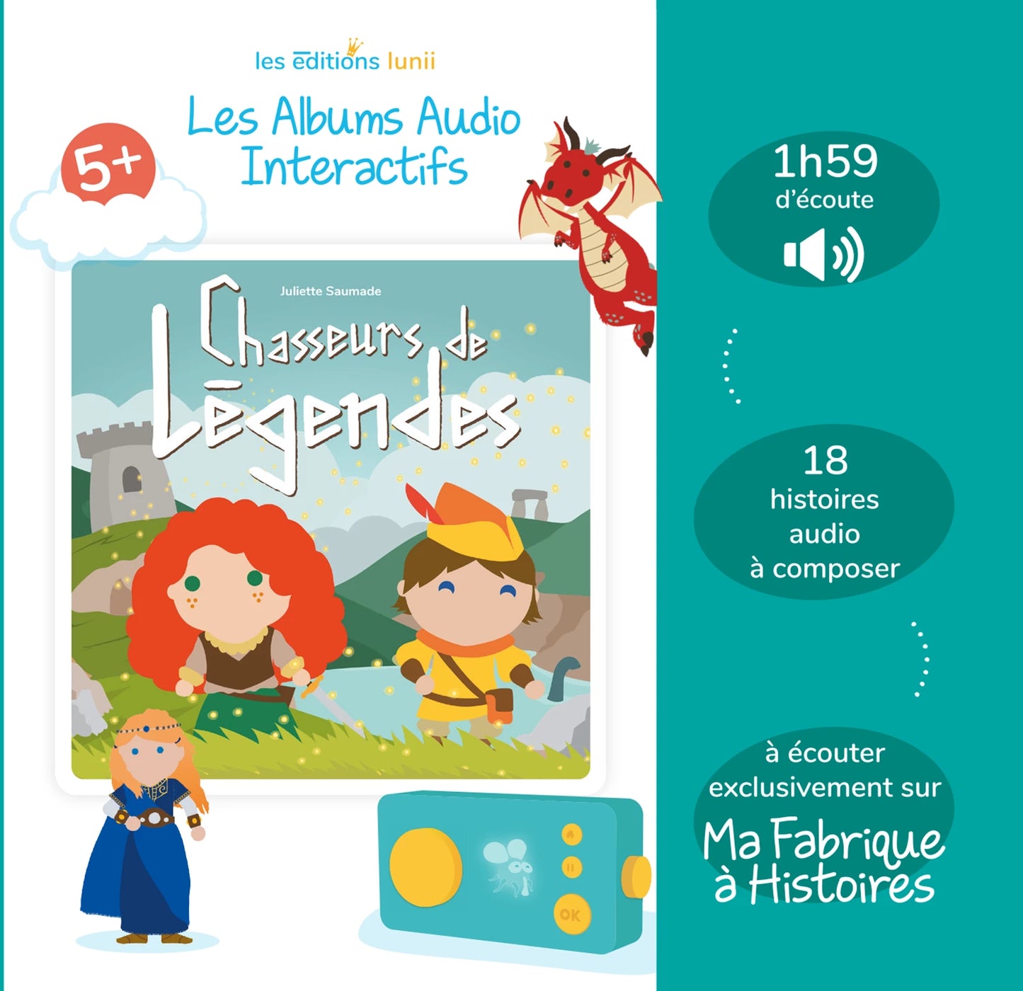 LUNII ALBUM AUDIO INTERACTIF CHASSEURS DE LEGENDS 5+ (FR)