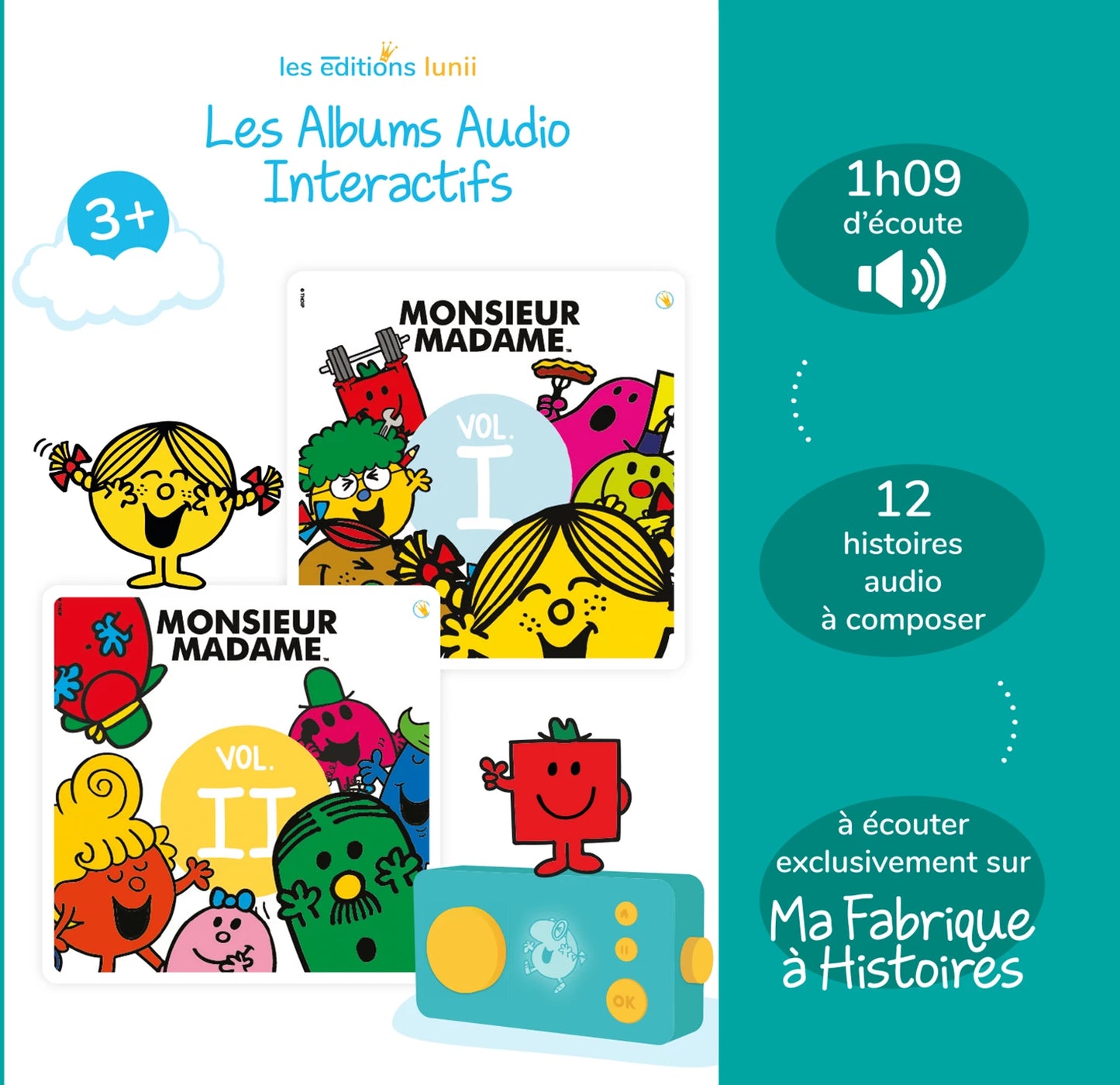 LUNII INTERAKTIVES HÖRSPIEL-DUO-PACK HERR & FRAU (5+ FR