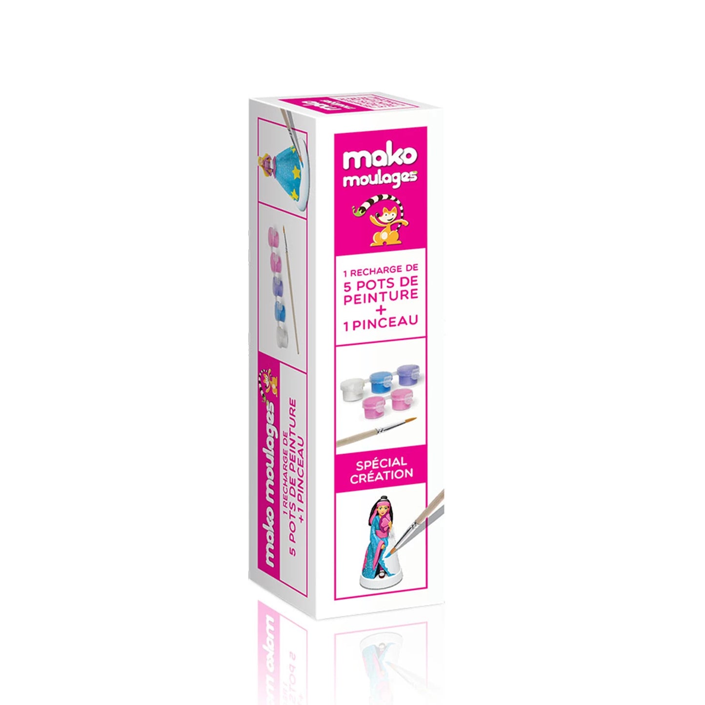 MAKO NACHFÜLLPACK 5 TÖPFE PRINZESSINNEN-FARBEN +1 PINSEL (FR