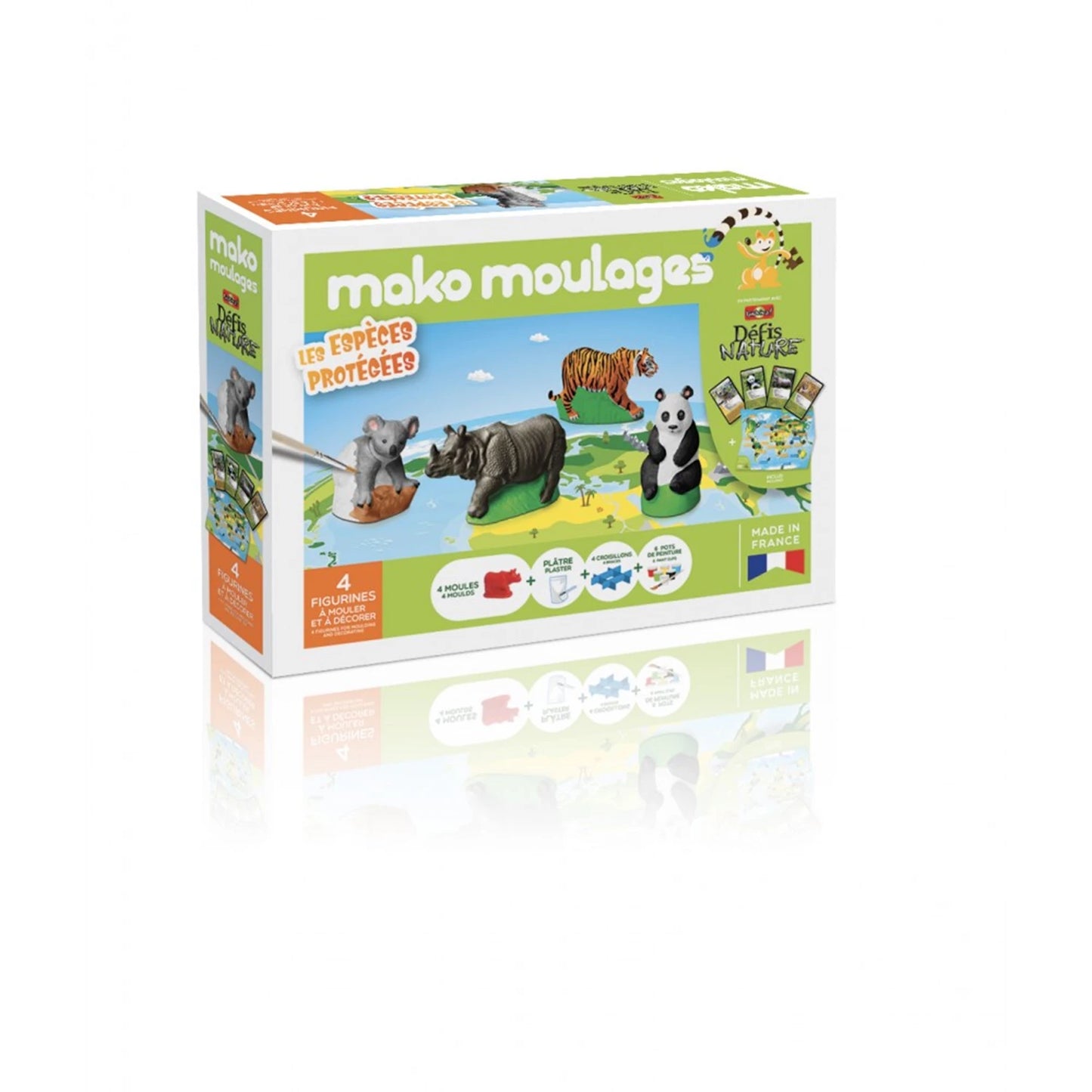 MAKO COFFRET LES ESPÈCES PROTÉGÉES BIOVIVA 4 MOULES (FR)