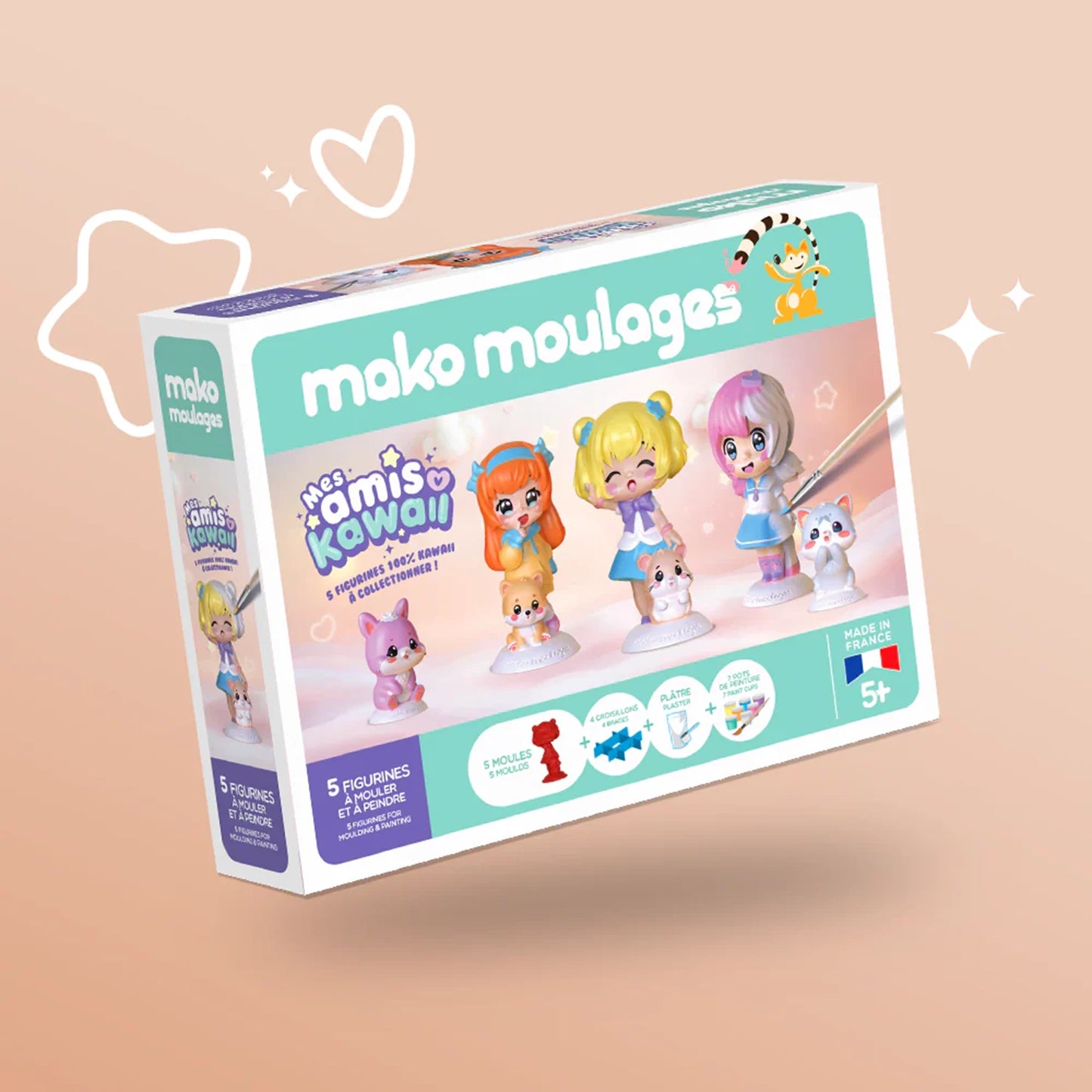 MAKO MOULAGES - MAKO MES AMIS KAWAI BOX 5 FÖRMCHEN (FR) - F