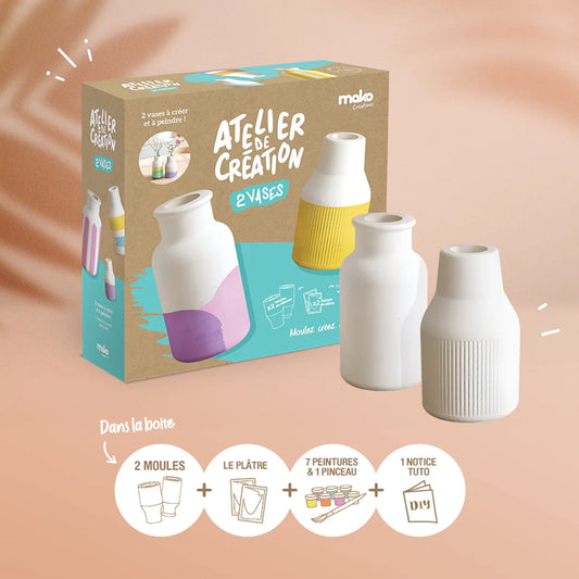 MAKO MOULAGES - MAKO COFFRET L'ATELIER DE CRÉATION - MES VASES (FR) - F