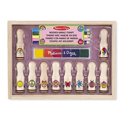 TAMPON EN BOIS AVEC MANCHE - VERSION LUXE (FR-DE-EN-ES)