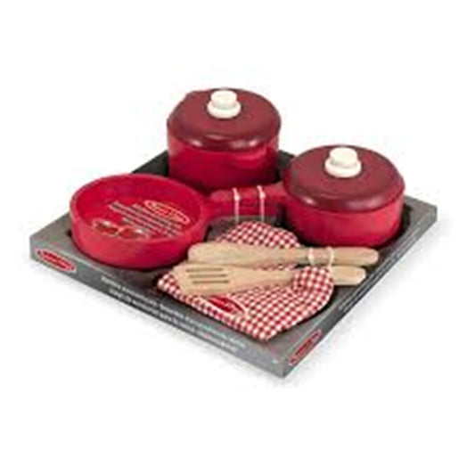 MELISSA & DOUG - ACCESSOIRES DE CUISINE EN BOIS (FR-DE-EN-ES) - F/D/ML