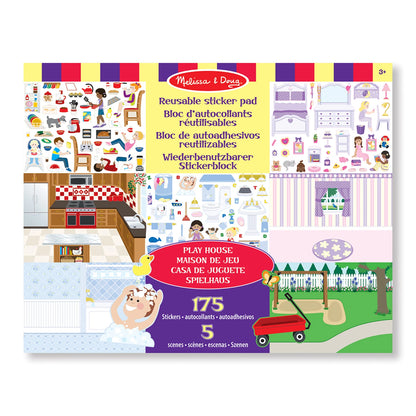 BLOC D'AUTOCOLLANTS RÉUTILISABLES - MAISONNETTE DE JEU