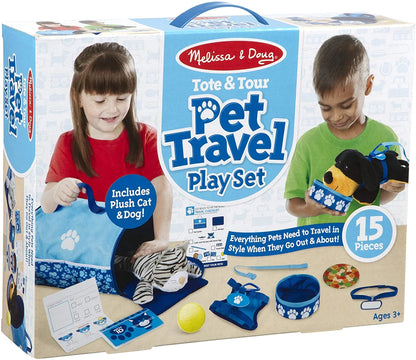 KIT DE VOYAGE POUR ANIMAUX JOUETS (FR-DE-EN-ES)