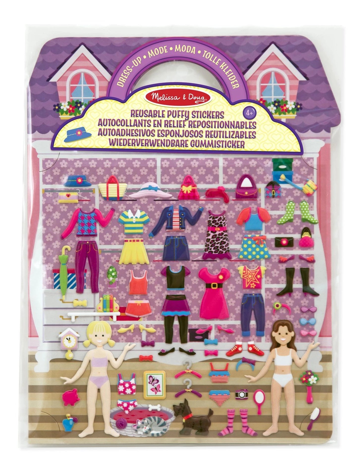 MELISSA & DOUG - WIEDERVERWENDBARE GUMMIAUFKLEBER - PRINZESSIN (FR-DE-EN-ES) - F/D/ML