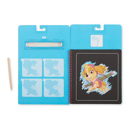 PAW PATROL SCRATCH ART NOTIZBUCH SKYE (FR-DE-EN-ES)