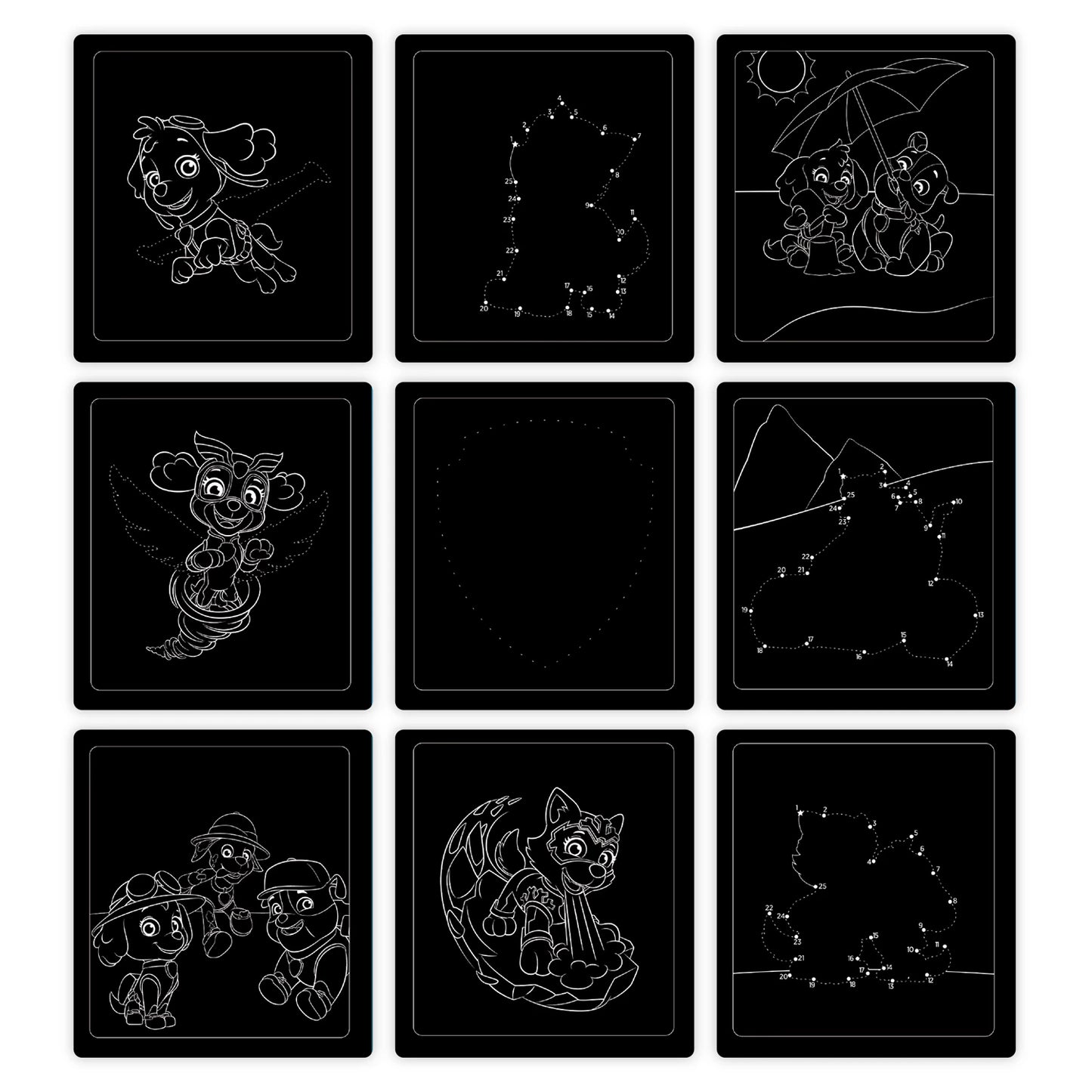 PAW PATROL SCRATCH ART NOTIZBUCH SKYE (FR-DE-EN-ES)