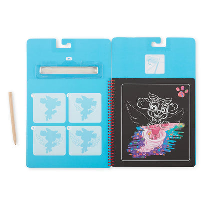 PAW PATROL SCRATCH ART NOTIZBUCH SKYE (FR-DE-EN-ES)