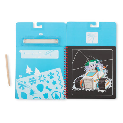 PAW PATROL SCRATCH ART NOTIZBUCH SKYE (FR-DE-EN-ES)