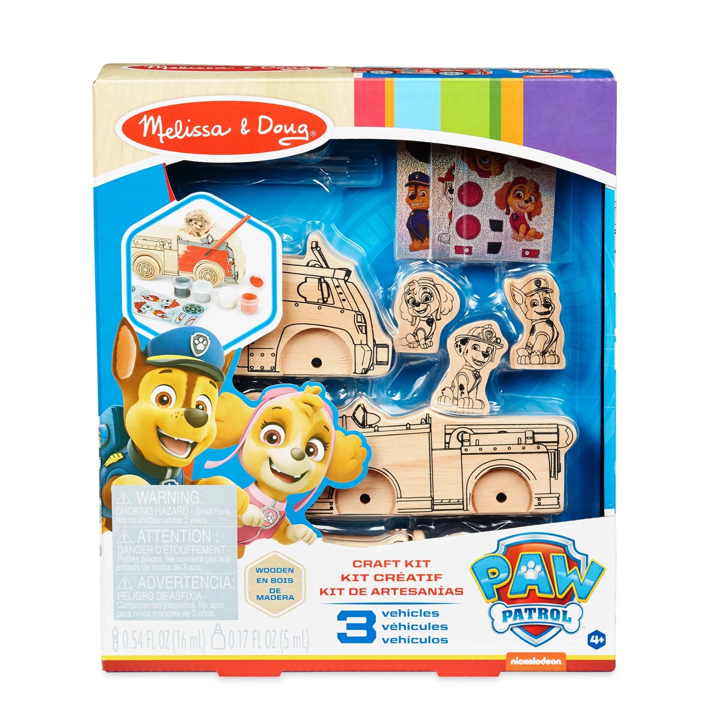 PAW PATROL 3 FAHRZEUGE ZUM BASTELN UND DEKORIEREN (FR-DE-EN-ES)