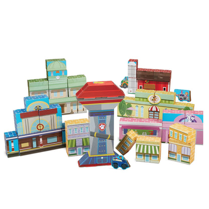 PAW PATROL BLOCS DE CONSTRUCTION EN BOIS - ADVENTURE BAY (FR-DE