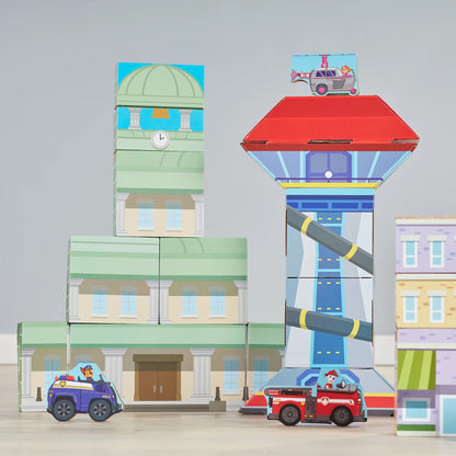 PAW PATROL BLOCS DE CONSTRUCTION EN BOIS - ADVENTURE BAY (FR-DE