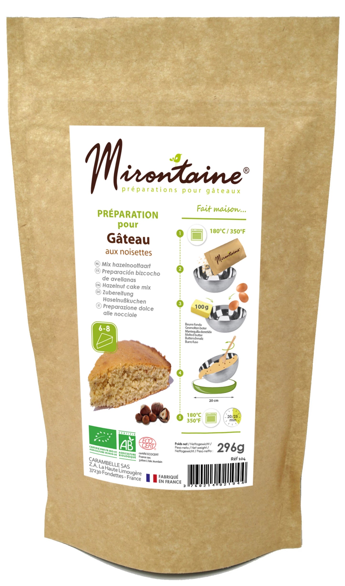 BIO HASELNUSS-GATEAU 296G ZUBEREITUNG