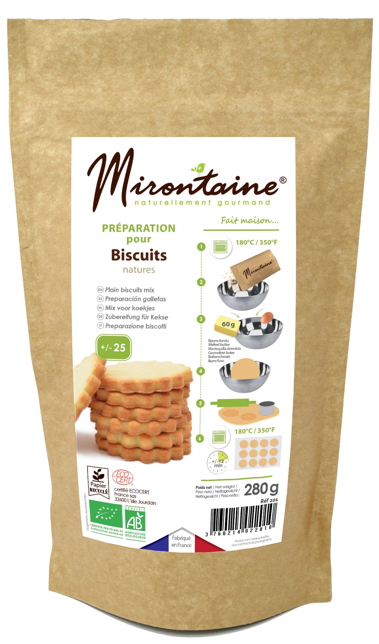 PREPARAZIONE BISCOTTI NATURES BIOLOGICI 280G