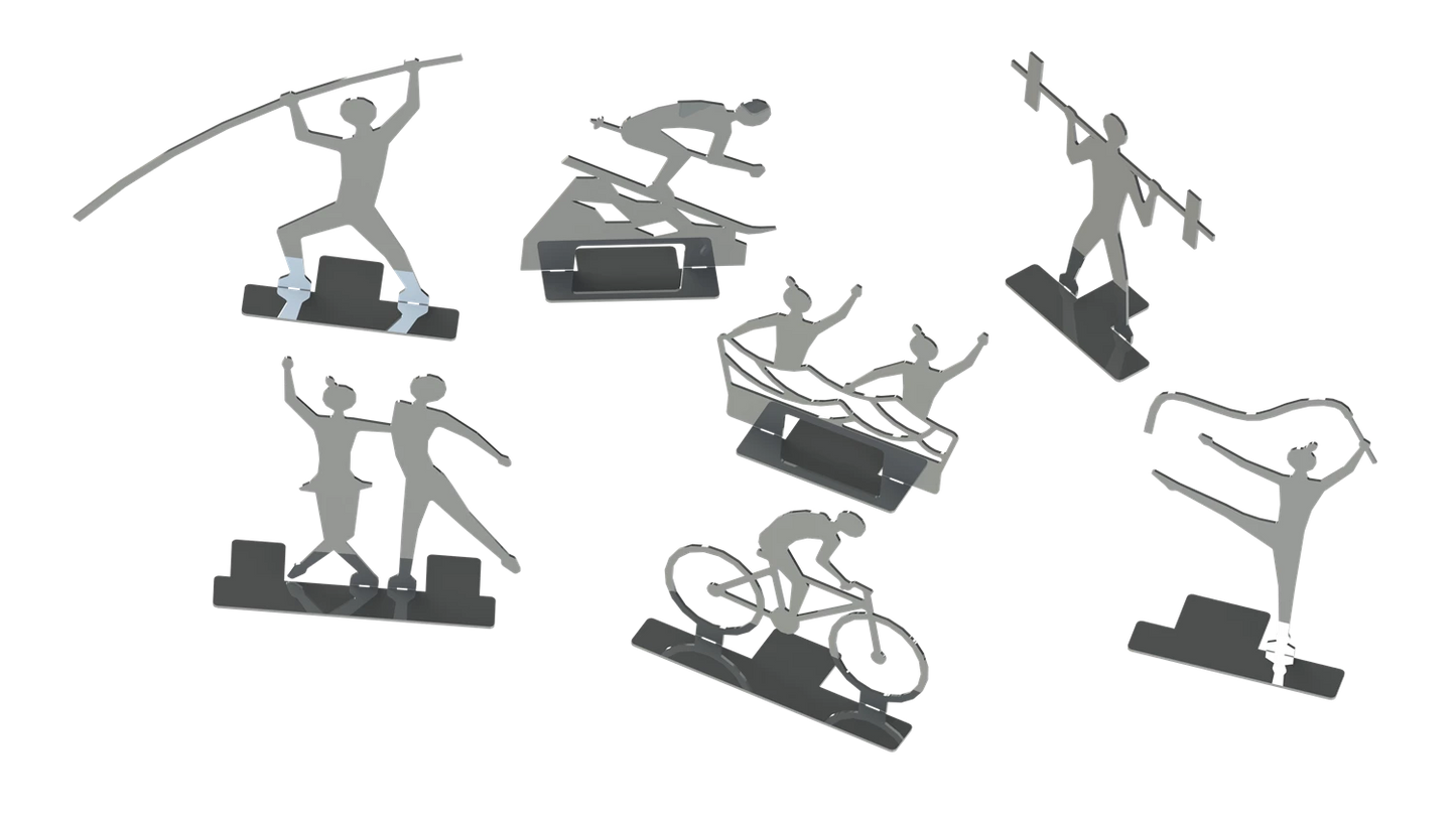 MODELLO 3D IN METALLO ICONE OLIMPICHE 99 PZ.