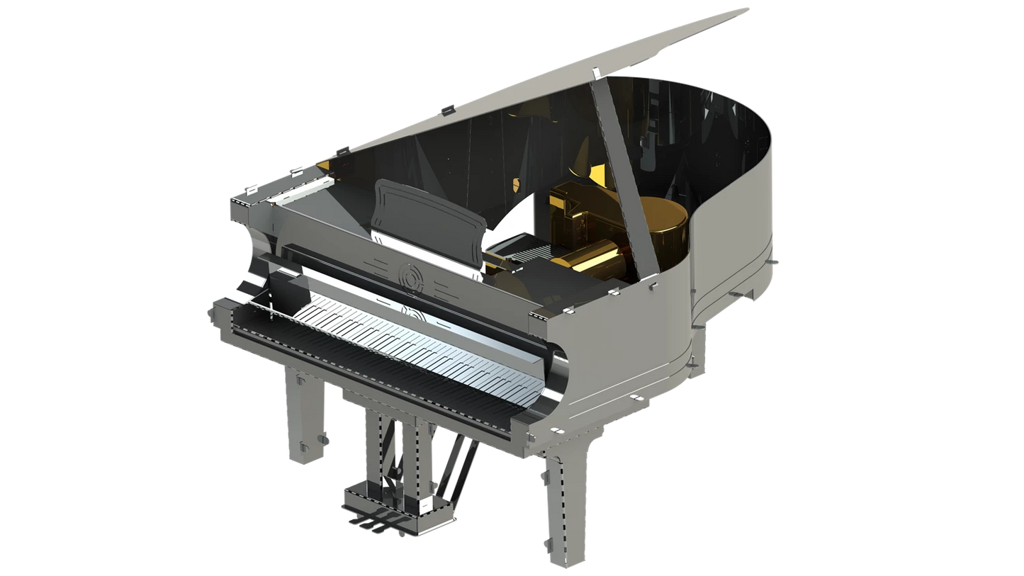 MODÈLE 3D EN MÉTAL GRANDE MÉLODIE PIANO 22PCS.