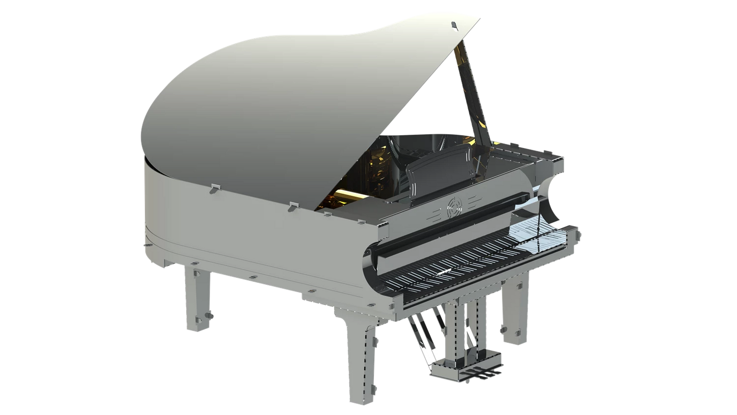 MODÈLE 3D EN MÉTAL GRANDE MÉLODIE PIANO 22PCS.