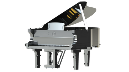 MODÈLE 3D EN MÉTAL GRANDE MÉLODIE PIANO 22PCS.