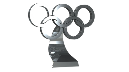 3D-MODELL DER OLYMPISCHEN RINGE AUS METALL