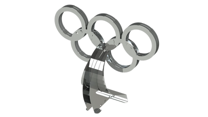 3D-MODELL DER OLYMPISCHEN RINGE AUS METALL