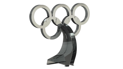 3D-MODELL DER OLYMPISCHEN RINGE AUS METALL