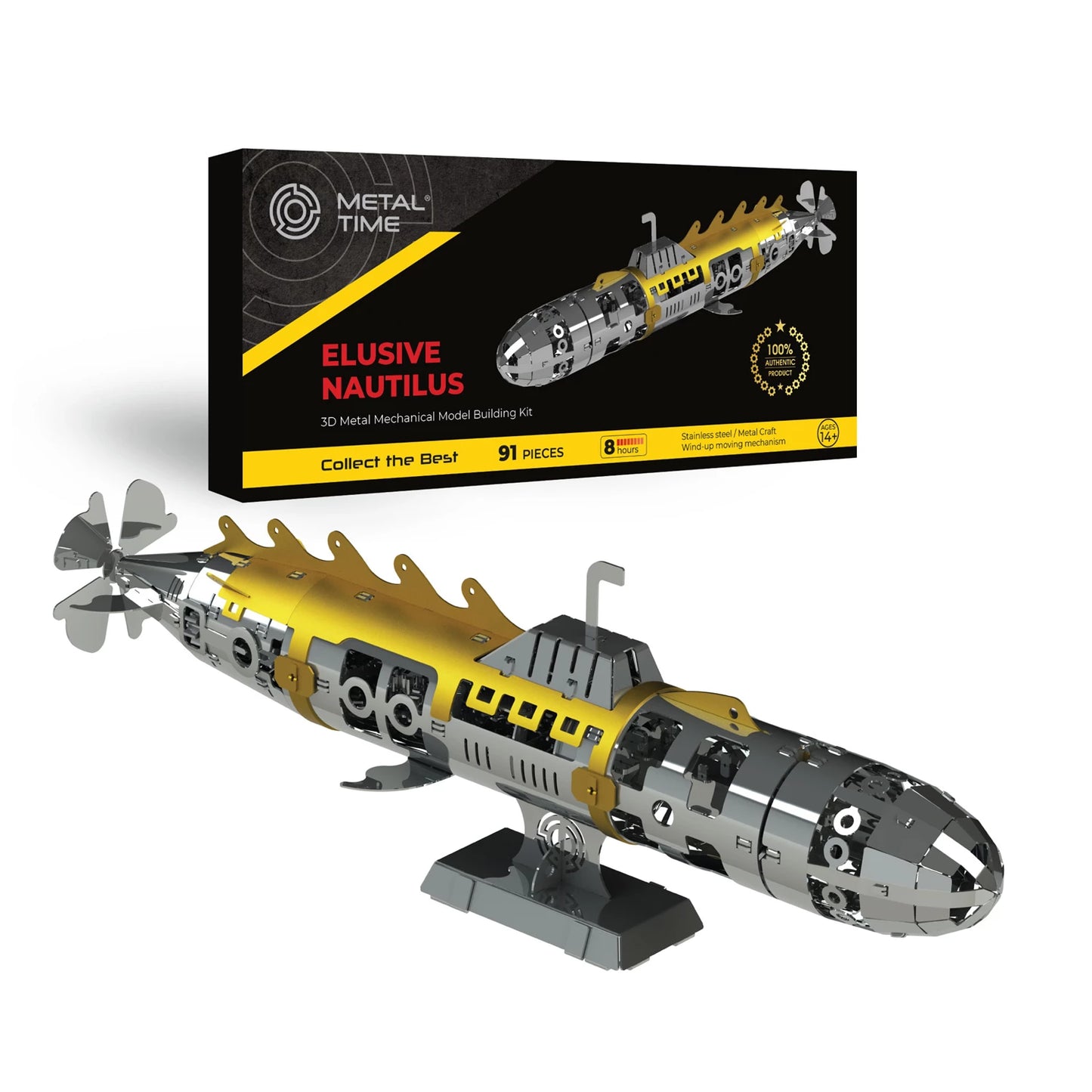 UNGlaubliches 3D-Metallmodell NAUTILUS U-Boot 91ST.