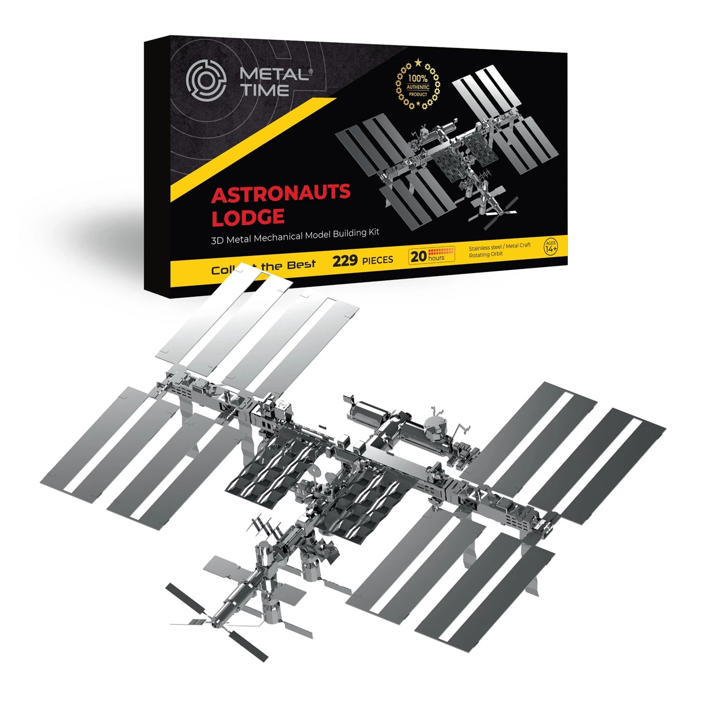 MAQUETTE MÉTALLIQUE 3D STATION SPATIALE 229ST.