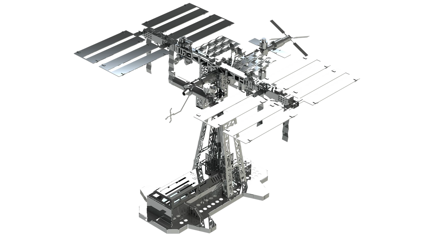 MAQUETTE MÉTALLIQUE 3D STATION SPATIALE 229ST.