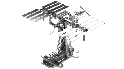 MAQUETTE MÉTALLIQUE 3D STATION SPATIALE 229ST.