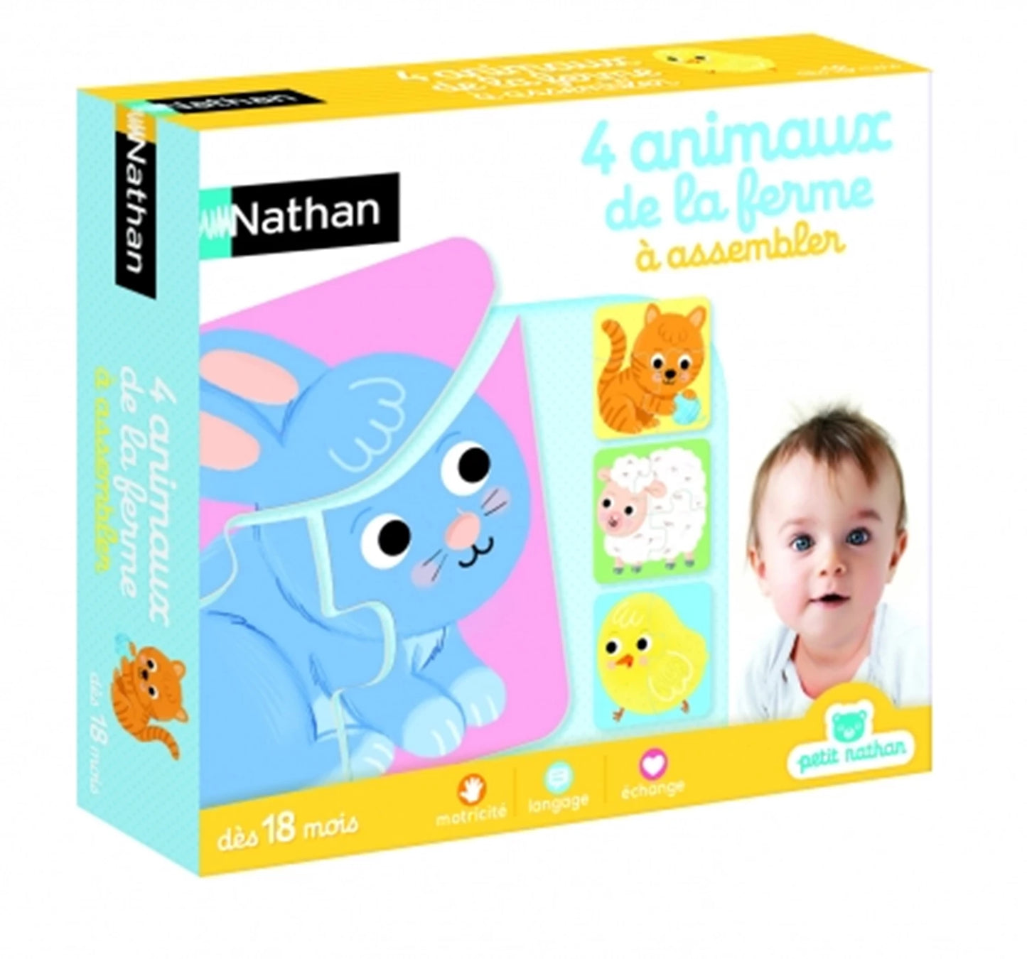 PETIT NATHAN 4 ANIMAUX DE LA FERME À ASSEMBLER