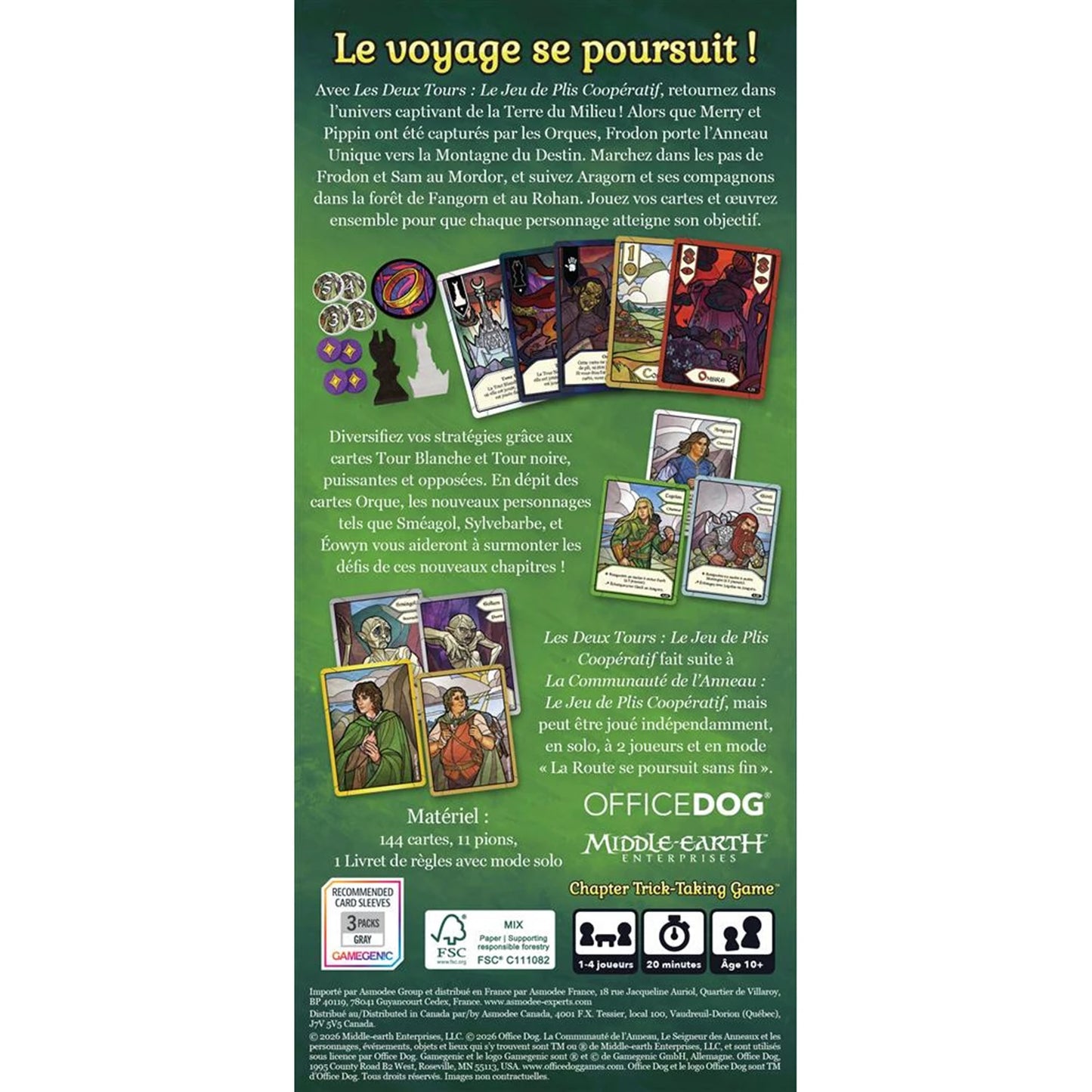CHIEN DE BUREAU - LES DEUX TOURS LE JEU DE LEVÉES COOPÉRATIF - F