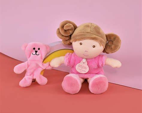 BAMBOLA DI STOFFA - MISS MIMIS - 18CM - DOUDOU & CHAMPAGNE