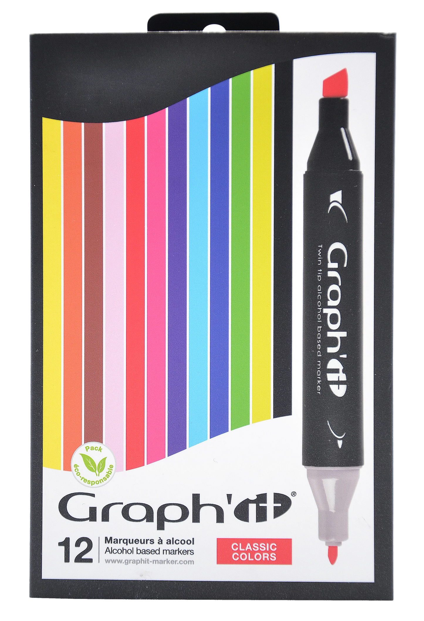 GRAPH'IT SET 12 MARQUEURS CLASSIC