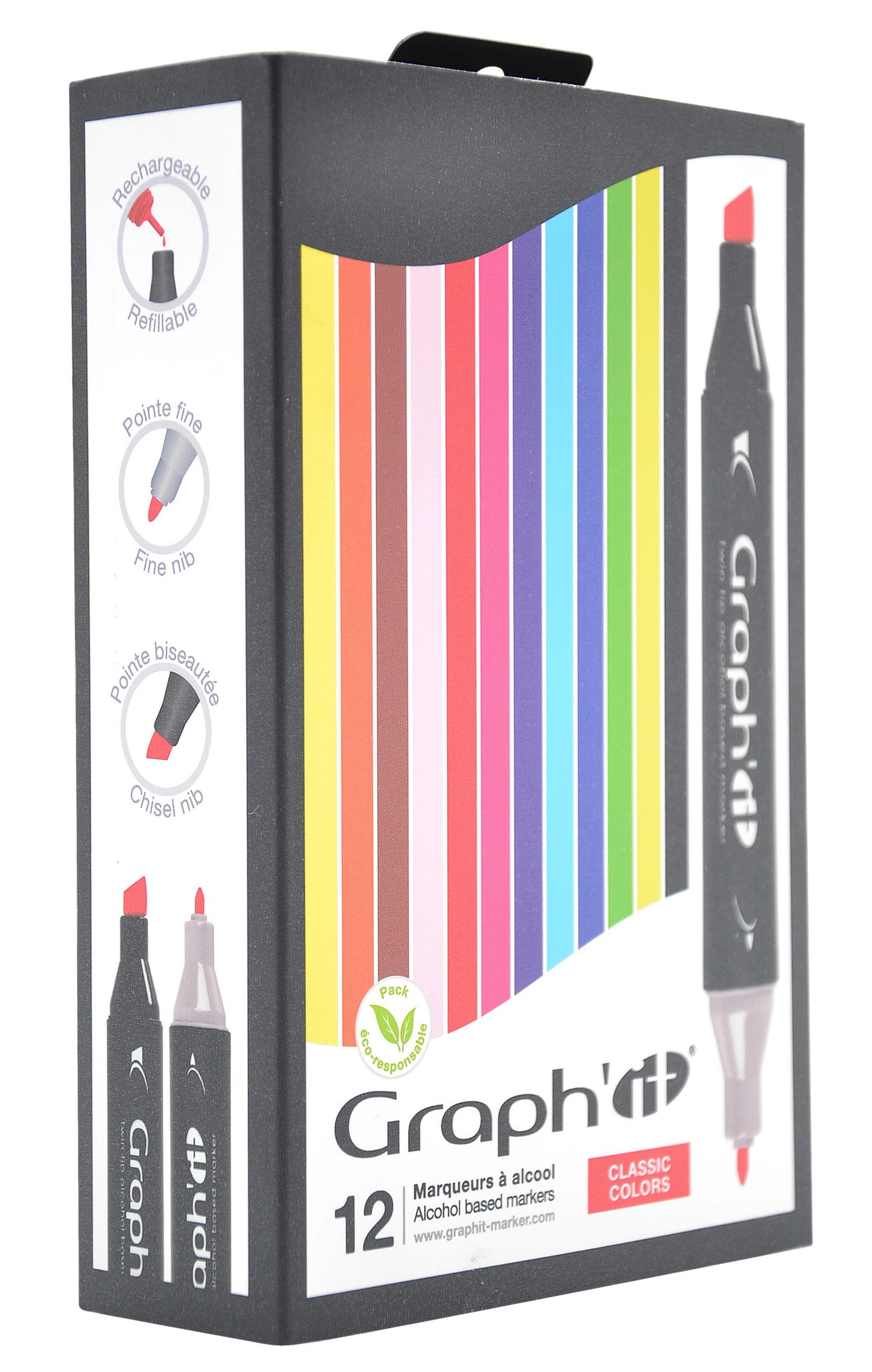 GRAPH'IT SET 12 MARQUEURS CLASSIC