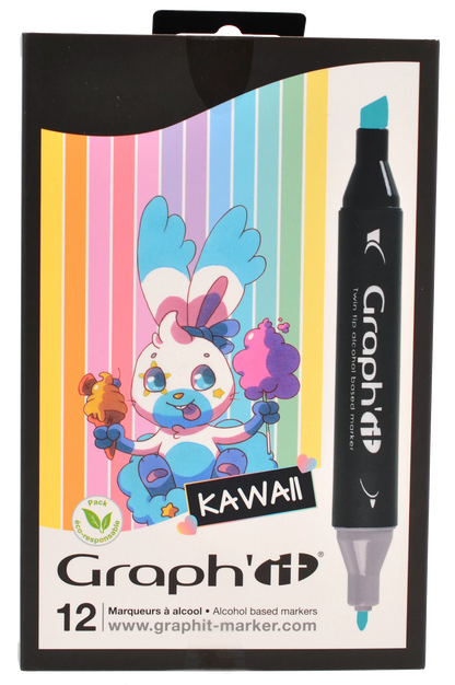 GRAPH'IT SET 12 KAWAII MARKER
