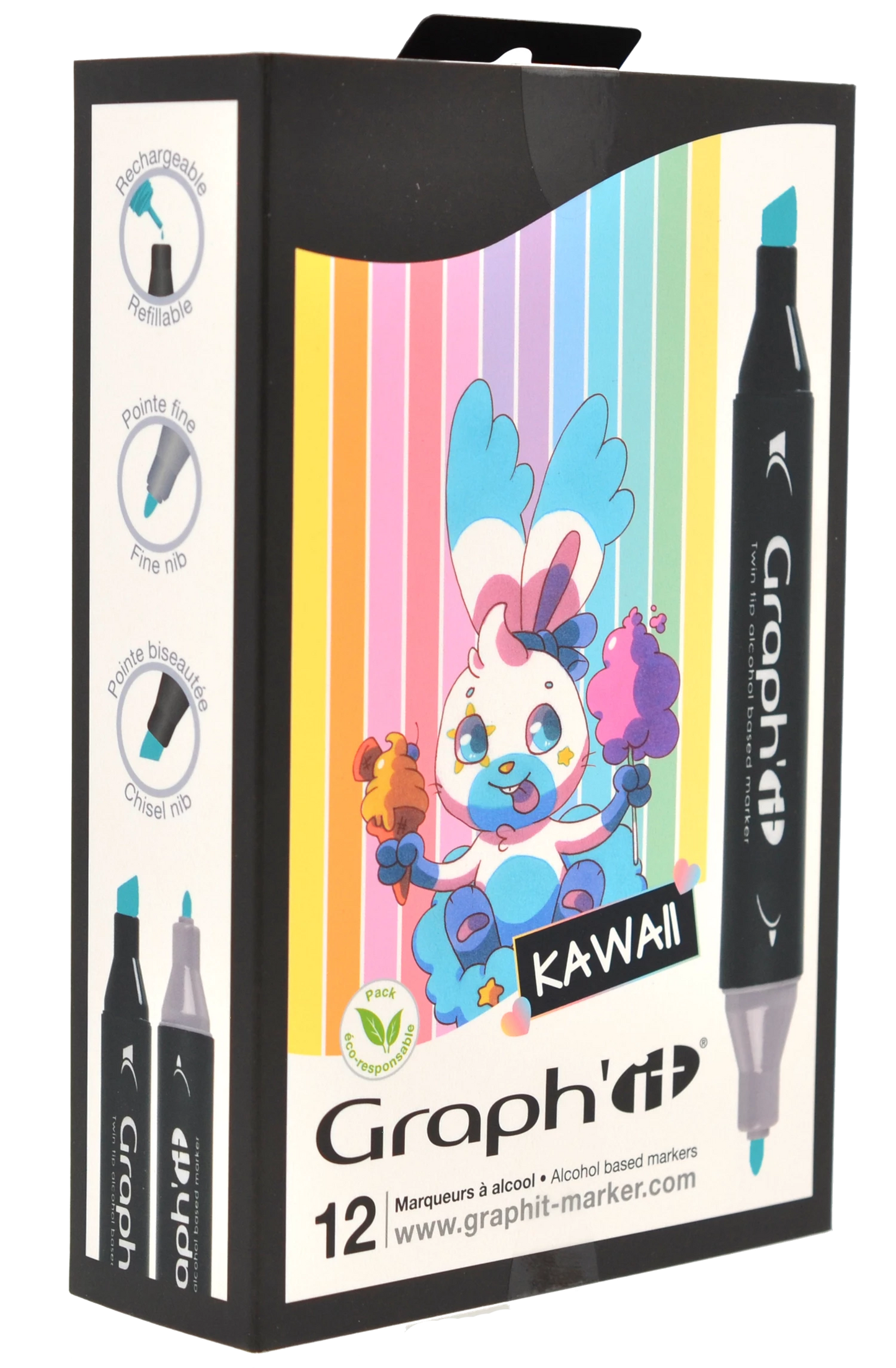 GRAPH'IT SET 12 KAWAII MARKER
