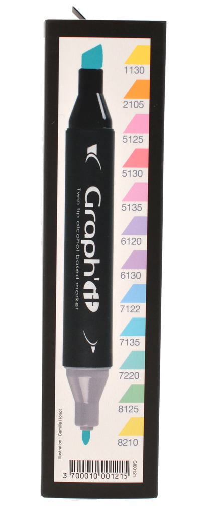 GRAPH'IT SET 12 KAWAII MARKER
