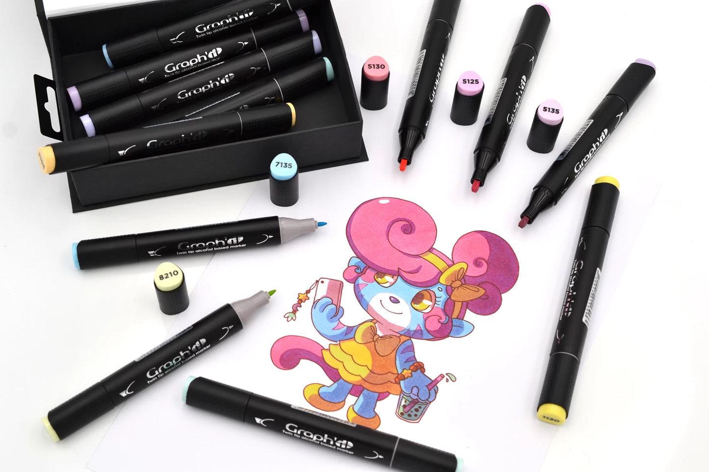 GRAPH'IT SET 12 KAWAII MARKER
