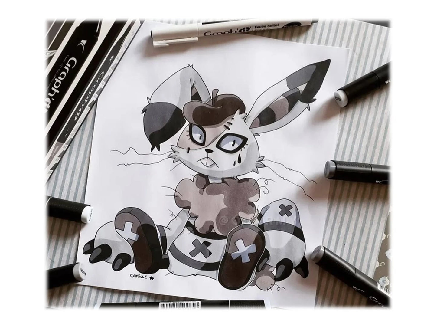 GRAPH'IT SET 12 MARQUEURS MIX GRIS