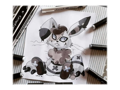 GRAPH'IT SET 12 MARQUEURS MIX GRIS