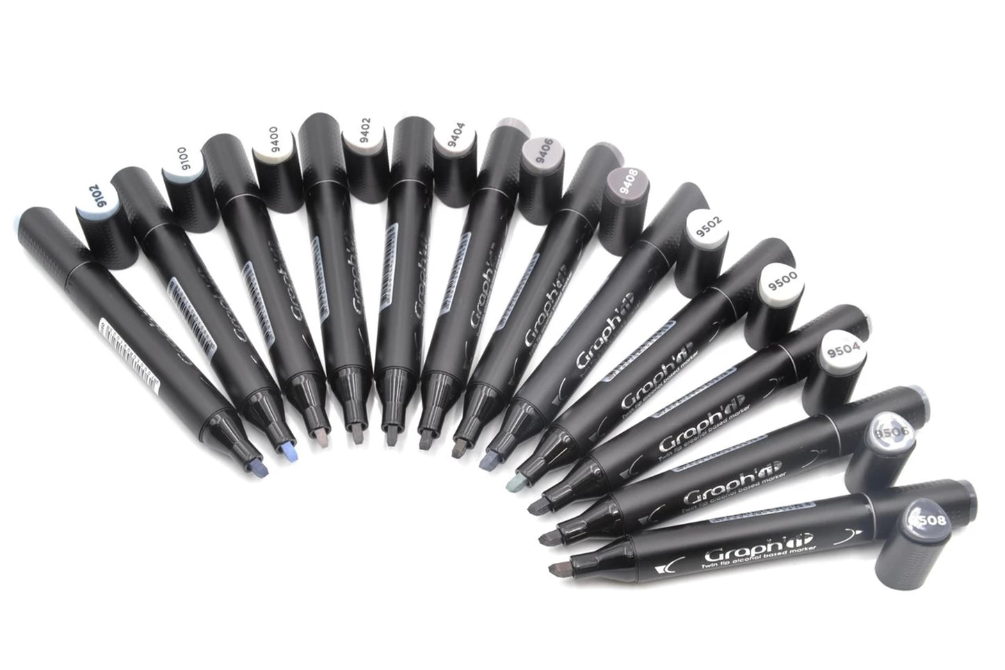 GRAPH'IT SET 12 MARQUEURS MIX GRIS