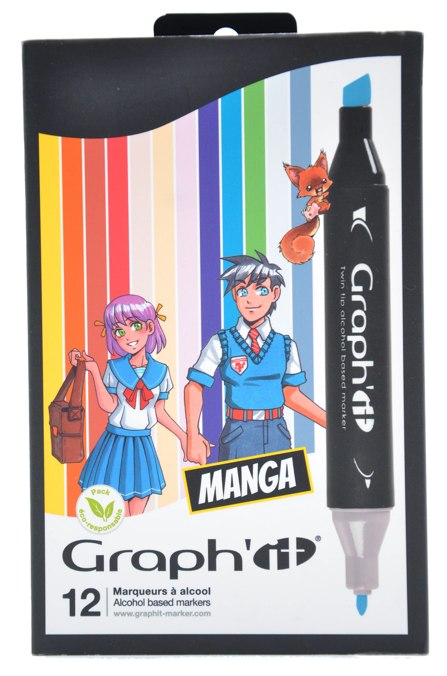 GRAPH'IT COFFRET 12 FEUTRES MANGA