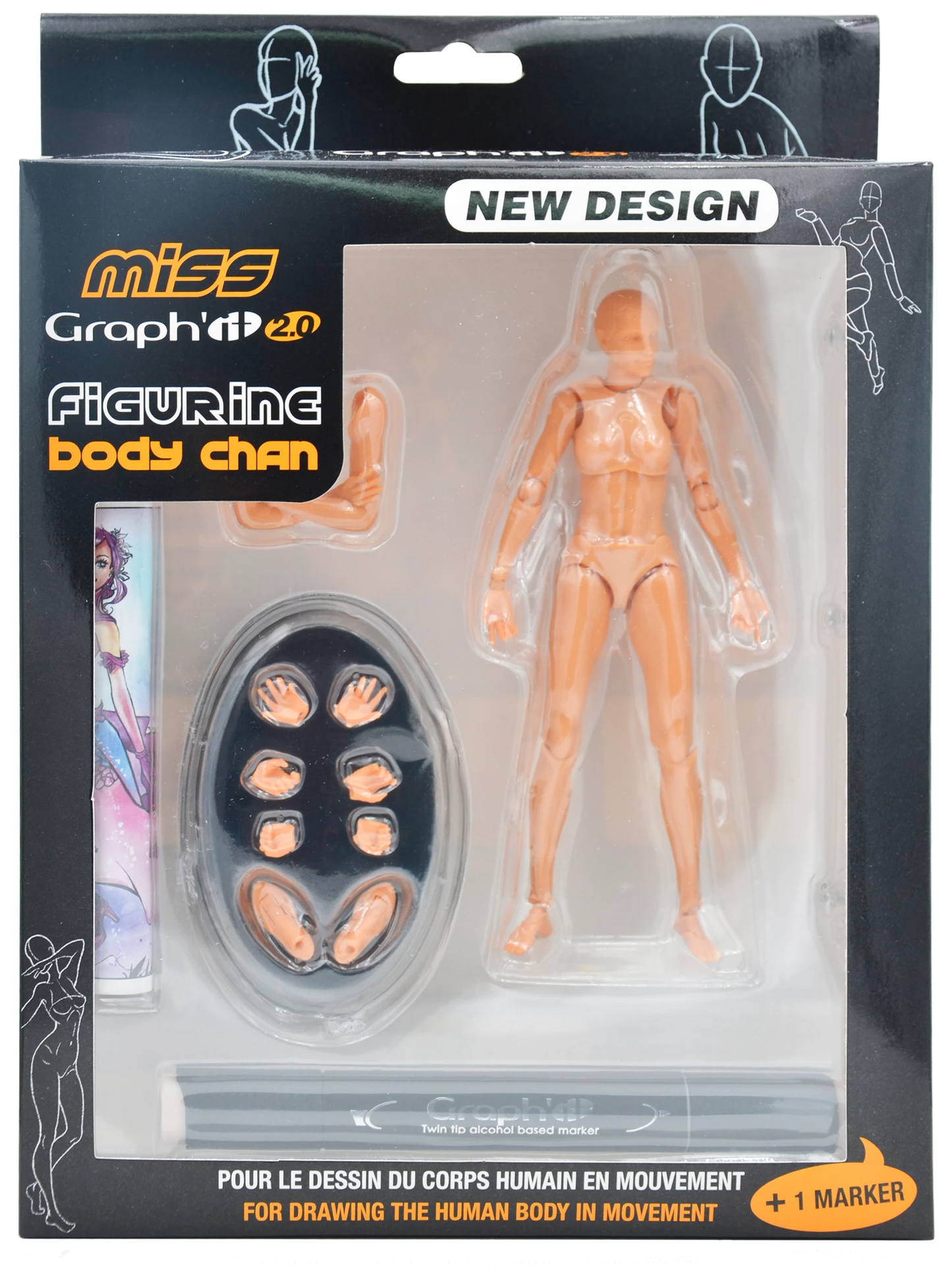 MISS GRAPH'IT 2.0 SET FIG ART POUR DESIGN + 1 PENNARELLO IN GRAFITE