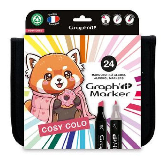 GRAPH'IT - GRAPH'IT LA TROUSSE DE 24 MARQUEURS COZY TIME - F/D/D/I