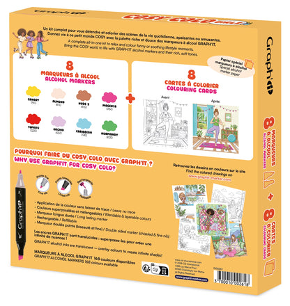 GRAPH'IT - KIT DE COLORIAGE GRAPH'IT COZY TIME GIRLZ - F/D/D/I