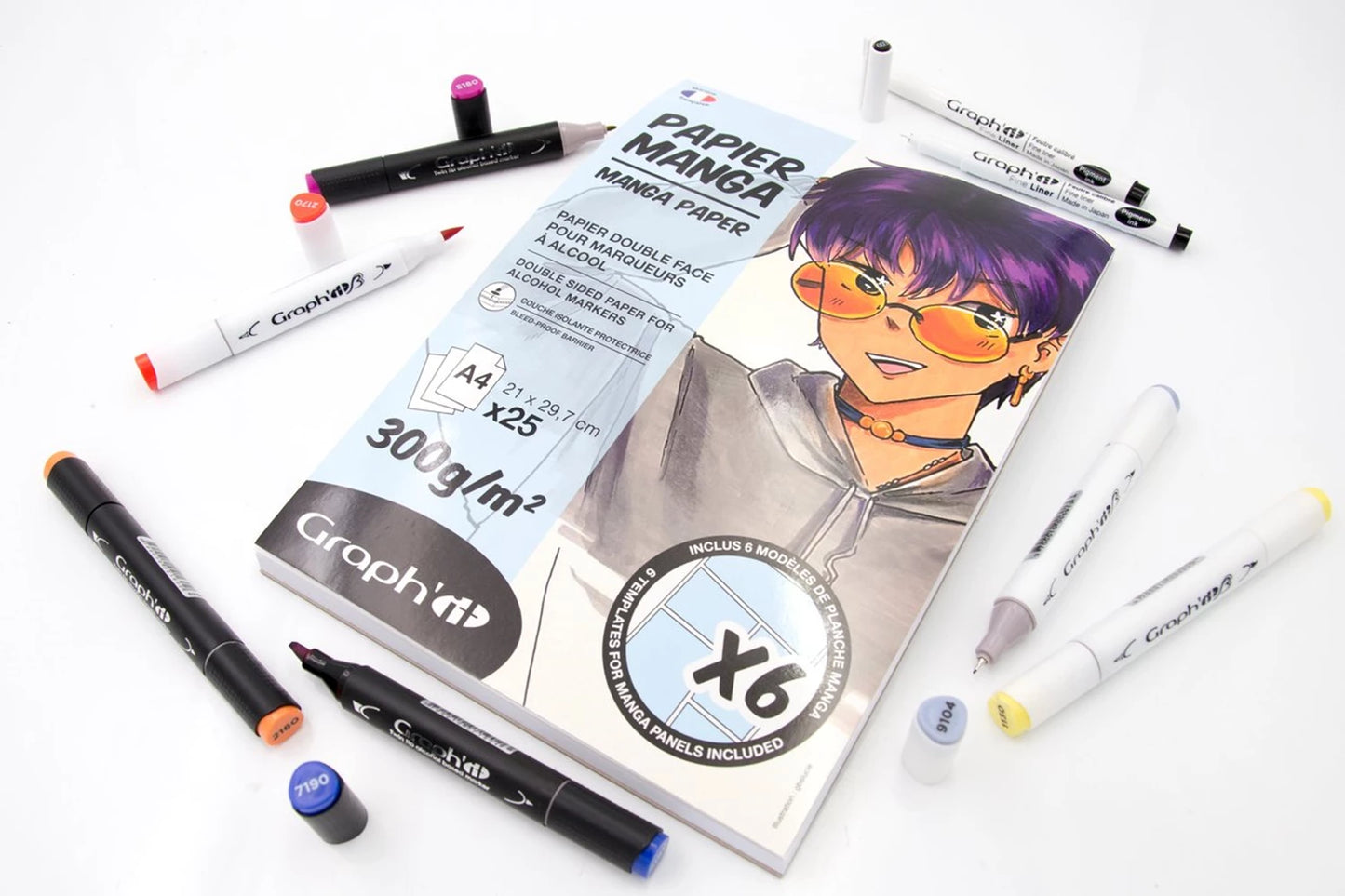 GRAPH'IT BLOC MANGA A4 300G 25 FOGLI + 6 CALCI