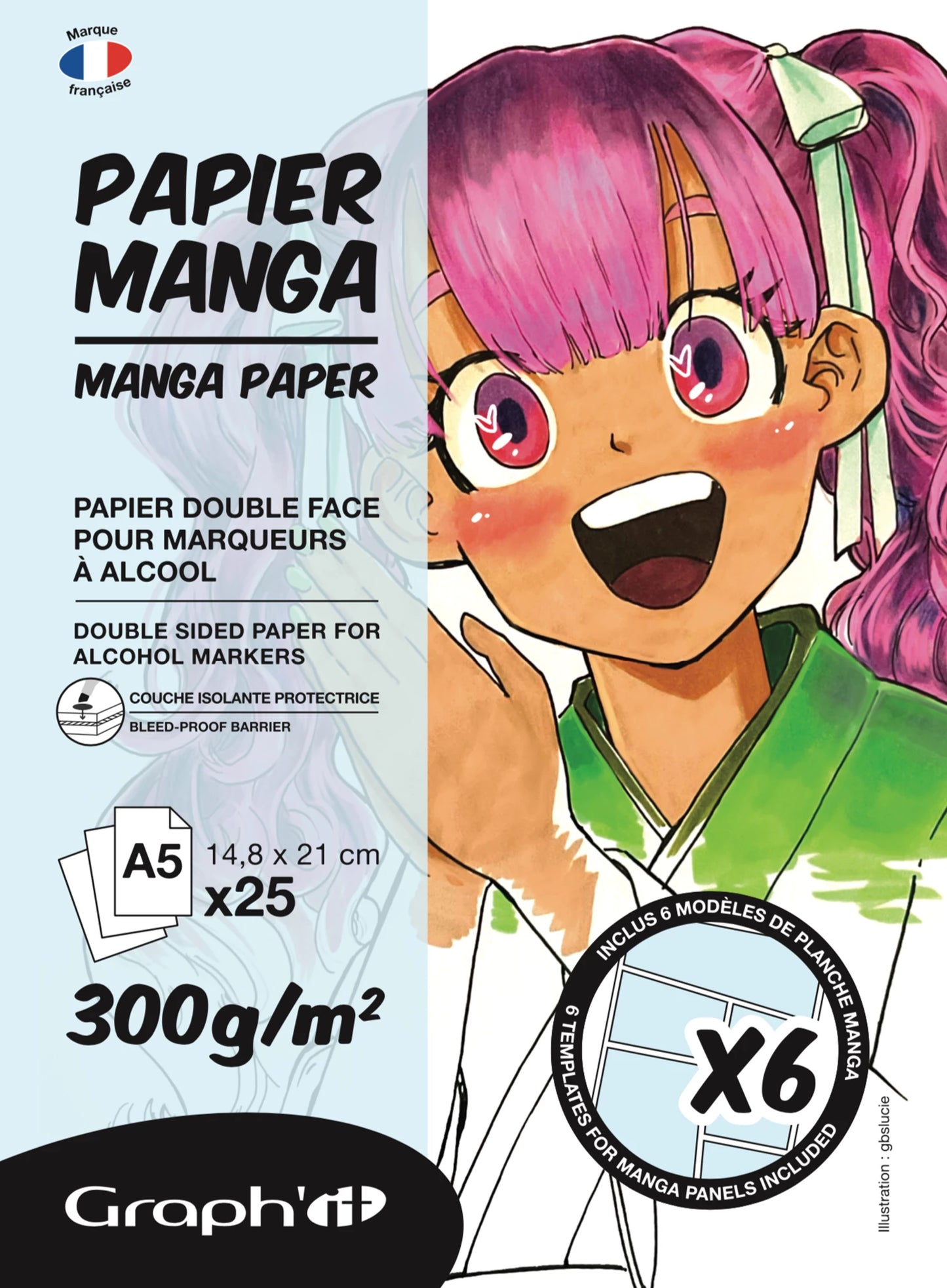 GRAPH'IT MANGA BLOCK A5 300G 25 BLATT + 6 PAUSBLÄTTER
