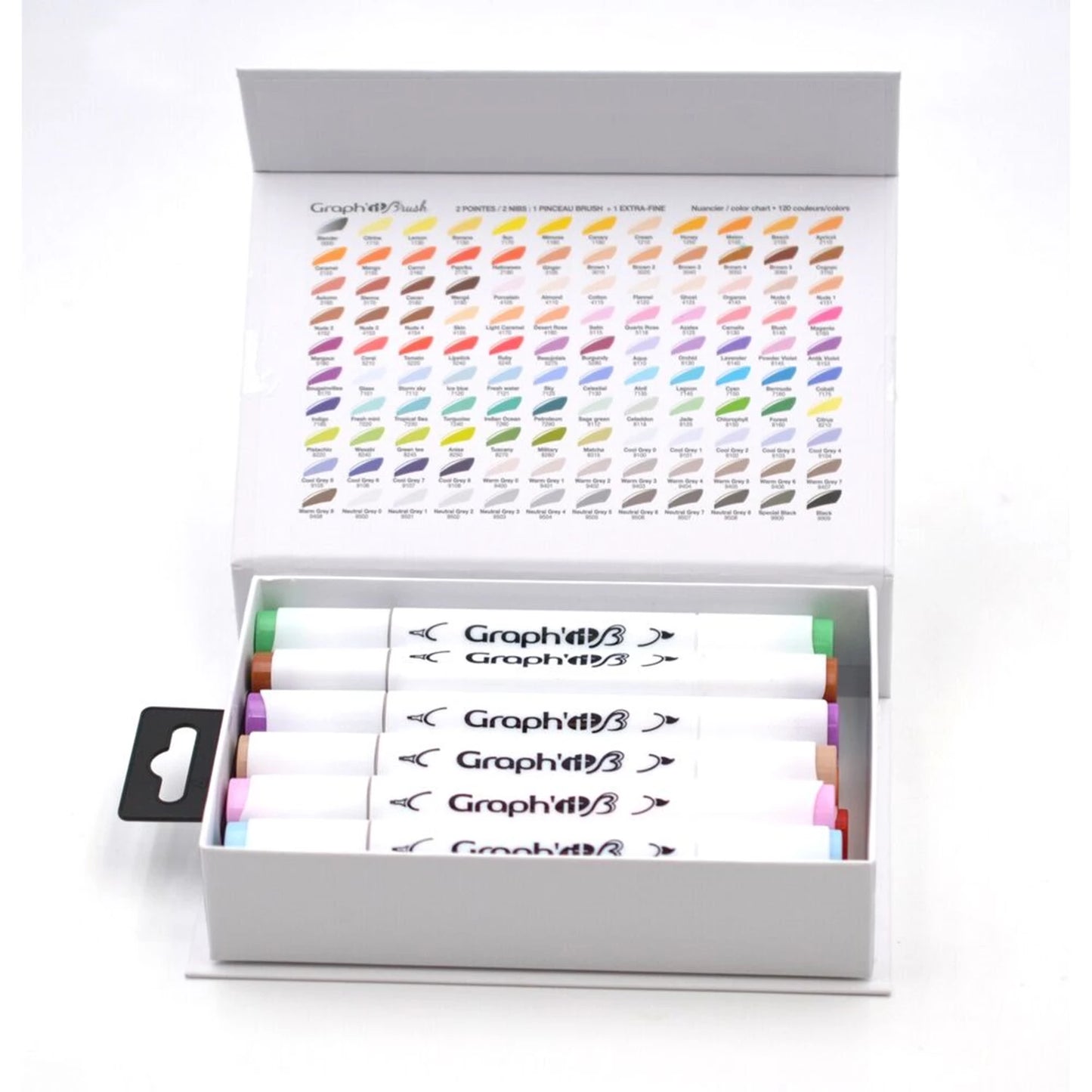 GRAPH'IT - LOT DE 12 PINCEAUX GRAPH'IT EXTRA FINS POUR LE COFFRET COZY TIME - F/D/D/I